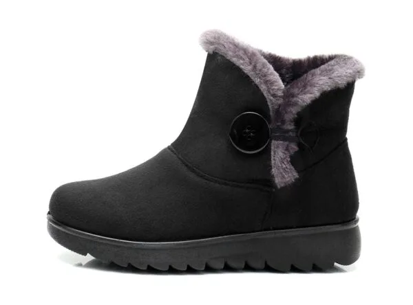 Winter Minimalist Cozy Ankle Boots - Warm Plush Lining with Elegant Button Detail - Image 23