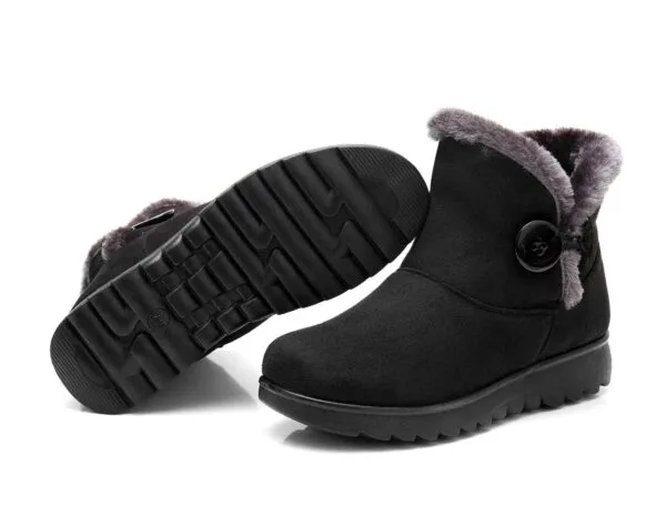 Winter Minimalist Cozy Ankle Boots - Warm Plush Lining with Elegant Button Detail - Image 27