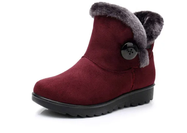 Winter Minimalist Cozy Ankle Boots - Warm Plush Lining with Elegant Button Detail - Image 28