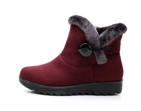 Winter Minimalist Cozy Ankle Boots - Warm Plush Lining with Elegant Button Detail - Image 34