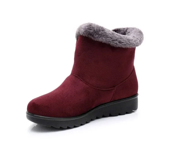 Winter Minimalist Cozy Ankle Boots - Warm Plush Lining with Elegant Button Detail - Image 16