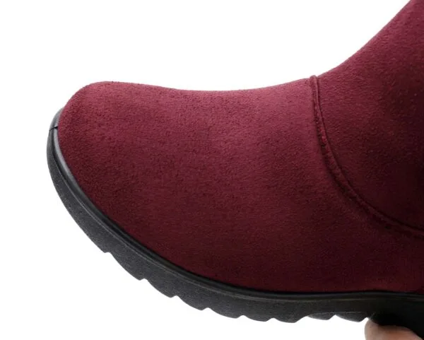 Winter Minimalist Cozy Ankle Boots - Warm Plush Lining with Elegant Button Detail - Image 35