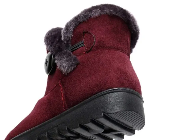 Winter Minimalist Cozy Ankle Boots - Warm Plush Lining with Elegant Button Detail - Image 36