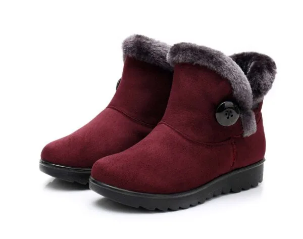 Winter Minimalist Cozy Ankle Boots - Warm Plush Lining with Elegant Button Detail - Image 37