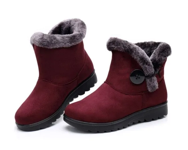 Winter Minimalist Cozy Ankle Boots - Warm Plush Lining with Elegant Button Detail - Image 18