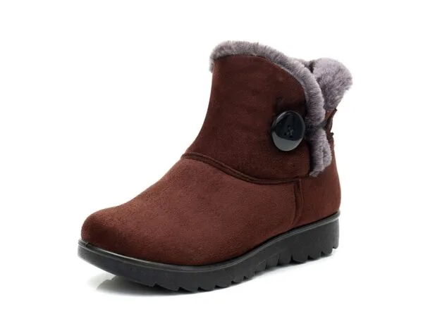 Winter Minimalist Cozy Ankle Boots - Warm Plush Lining with Elegant Button Detail - Image 29