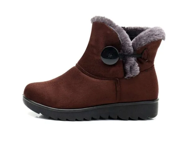 Winter Minimalist Cozy Ankle Boots - Warm Plush Lining with Elegant Button Detail - Image 30