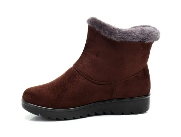 Winter Minimalist Cozy Ankle Boots - Warm Plush Lining with Elegant Button Detail - Image 19