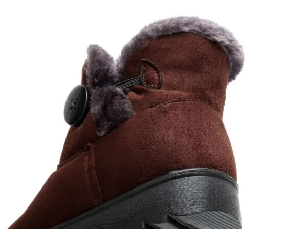 Winter Minimalist Cozy Ankle Boots - Warm Plush Lining with Elegant Button Detail - Image 41