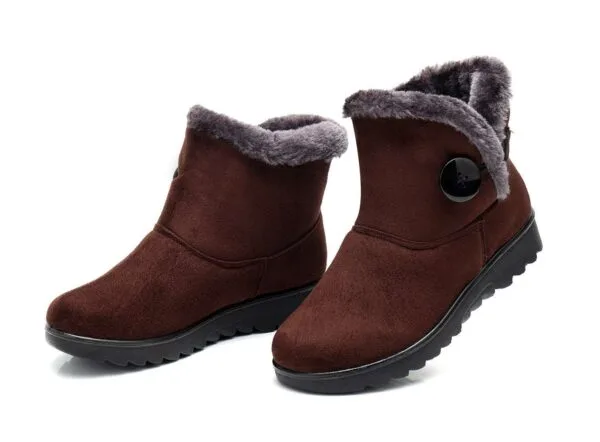 Winter Minimalist Cozy Ankle Boots - Warm Plush Lining with Elegant Button Detail - Image 21