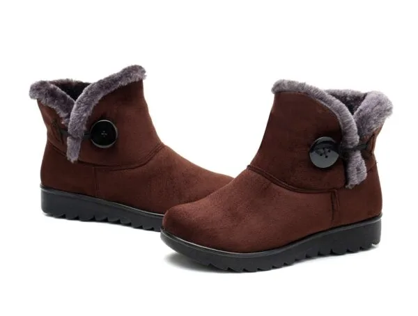 Winter Minimalist Cozy Ankle Boots - Warm Plush Lining with Elegant Button Detail - Image 43