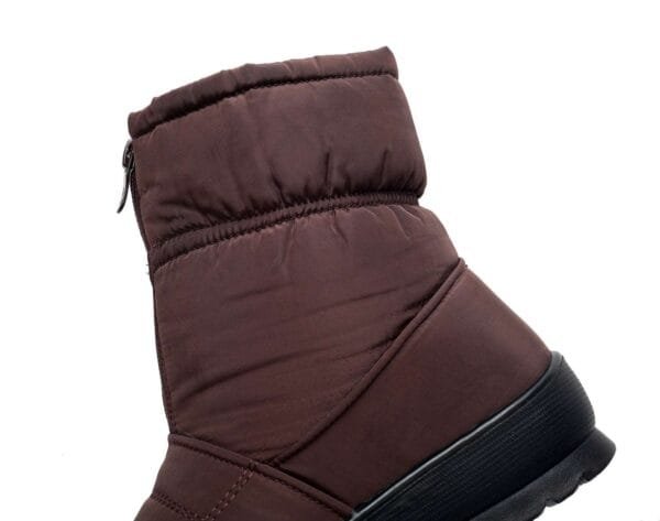 Waterproof Burgundy Winter Boots - Warm Plush Lining with Front Zipper - Image 18