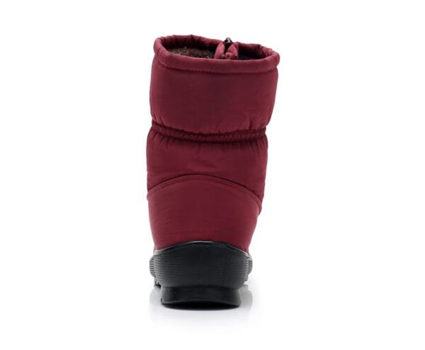 Waterproof Burgundy Winter Boots - Warm Plush Lining with Front Zipper - Image 27