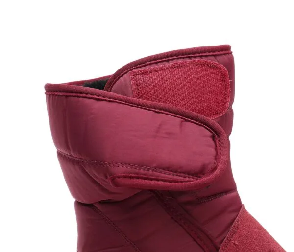 Burgundy Waterproof Winter Boots - Tall Design with Plush Lining and Secure Closure - Image 7