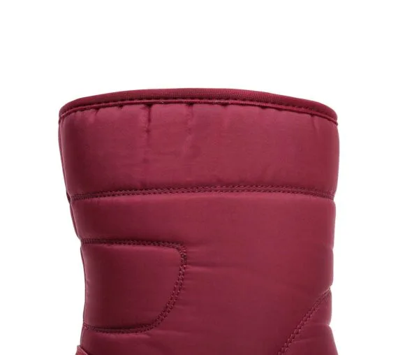 Burgundy Waterproof Winter Boots - Tall Design with Plush Lining and Secure Closure - Image 8