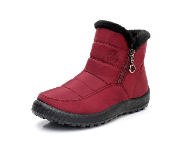 Black Waterproof Winter Boots - Plush Lining with Elegant Side Zipper - Image 13