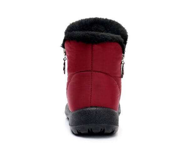 Black Waterproof Winter Boots - Plush Lining with Elegant Side Zipper - Image 17