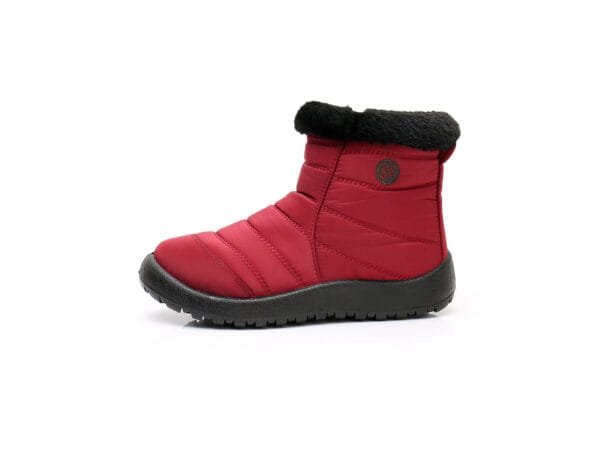 Waterproof Red Winter Ankle Boots - Cozy Plush Lining with Lightweight Design - Image 2