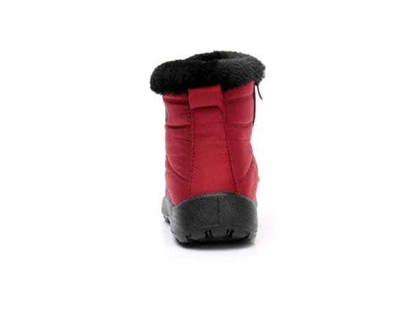 Waterproof Red Winter Ankle Boots - Cozy Plush Lining with Lightweight Design - Image 6