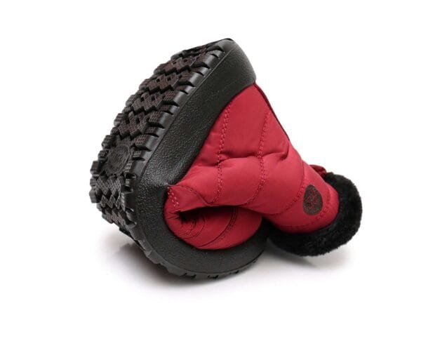 Waterproof Red Winter Ankle Boots - Cozy Plush Lining with Lightweight Design - Image 7