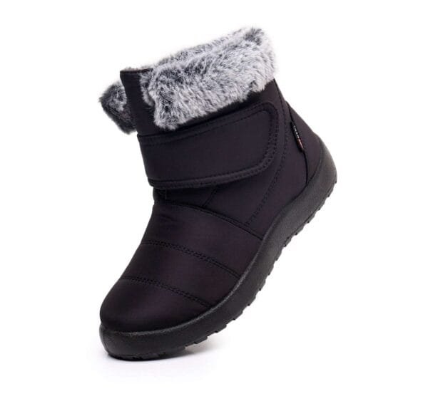 Burgundy Winter Boots - Plush Lining with Adjustable Strap and Fur Collar - Image 15