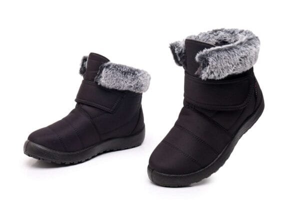 Burgundy Winter Boots - Plush Lining with Adjustable Strap and Fur Collar - Image 21